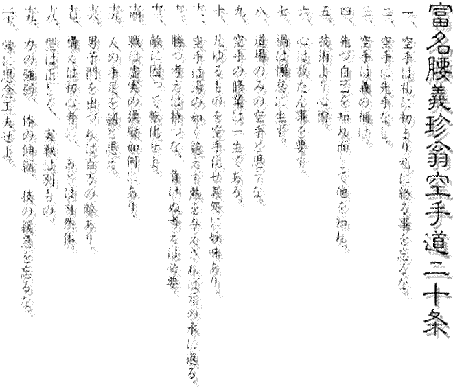 Nijukun - die 20 Regeln